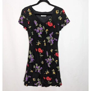Vintage 90s Y2K CDC Sz. 10 Short Sleeve Babydoll Mini Dress Bratz Practice Magic